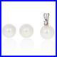 White-Gold-Cultured-Pearl-Earrings-Pendant-Set-14k-Diamond-Pierced-Studs-01-nbwc