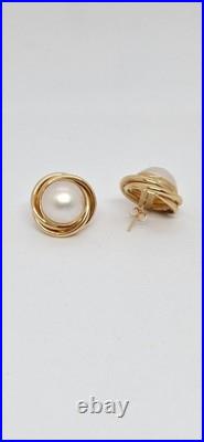 White MABE Pearl 12mm 14K Yellow Gold Pendant/Earring 14K Yellow Gold SET White MABE Pearl 12mm 14K Yellow Gold Pendant/Earring 14K Yellow Gold SET