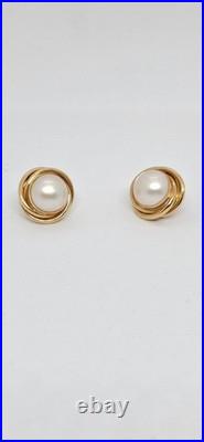 White MABE Pearl 12mm 14K Yellow Gold Pendant/Earring 14K Yellow Gold SET White MABE Pearl 12mm 14K Yellow Gold Pendant/Earring 14K Yellow Gold SET