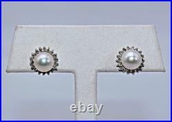 White Pearl & 0.40 CT TW White Diamond 14 K White Gold Pendant & Earrings Set White Pearl & 0.40 CT TW White Diamond 14 K White Gold Pendant & Earrings Set