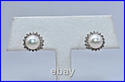 White Pearl & 0.40 CT TW White Diamond 14 K White Gold Pendant & Earrings Set White Pearl & 0.40 CT TW White Diamond 14 K White Gold Pendant & Earrings Set