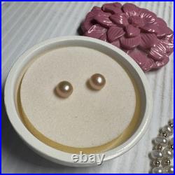 White Pearl And 14k Gold Necklace And Bracelet Set-Earrings In Small Trinket Box