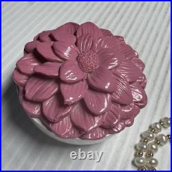 White Pearl And 14k Gold Necklace And Bracelet Set-Earrings In Small Trinket Box