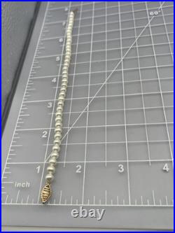 White Potato Pearls Necklace Bracelet Earrings Set 10k Solid Gold Clasps READ