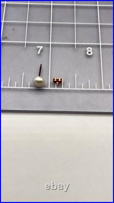 White Potato Pearls Necklace Bracelet Earrings Set 10k Solid Gold Clasps READ