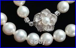 Wholesale Akoya hanadama solid gold pearl necklace diamond 750 JAPAN SET $80k+
