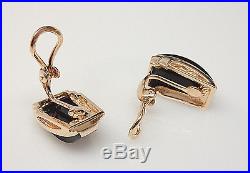 Women's 14K Yellow Gold Black Onyx & Mother Of Pearl Clip-On Earring Pendant Set